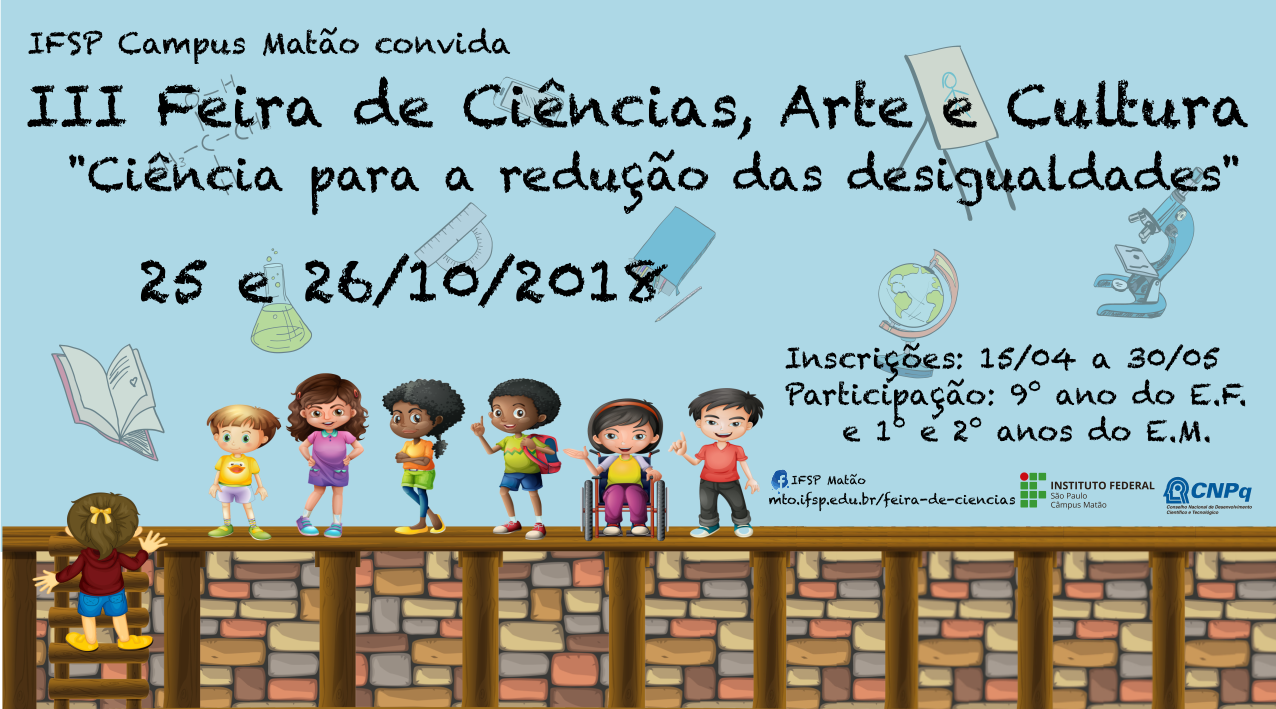 Cartaz 3ª Feira de Ciências 2018